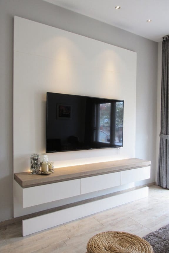 20 Modern TV Unit Designs for the Ultimate Entertainment Setup 2 sleek floating wall unit