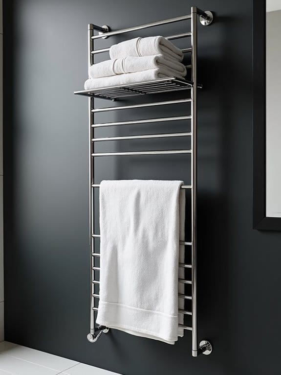 16 Stylish & Space-Saving Bathroom Towel Rack Ideas 13 sleek functional towel organization