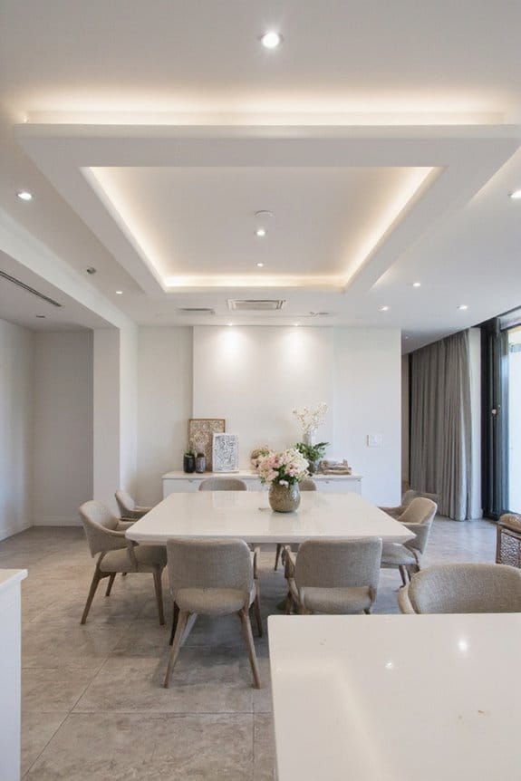 15 Beautiful Gypsum False Ceiling Designs to Elevate Your Space 13 sleek layered lighting design