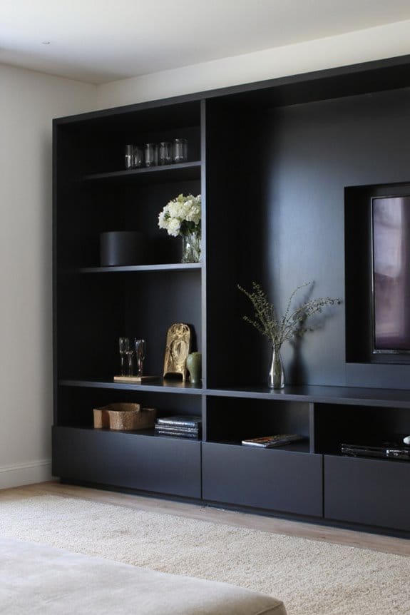 20 Modern TV Unit Designs for the Ultimate Entertainment Setup 13 sleek modern matte cabinetry
