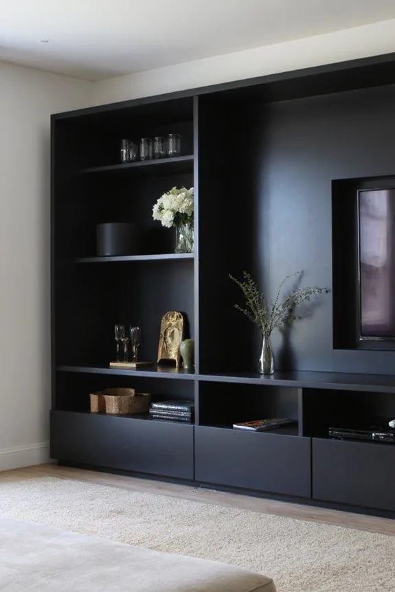 20 Modern TV Unit Designs for the Ultimate Entertainment Setup 13 sleek modern matte cabinetry