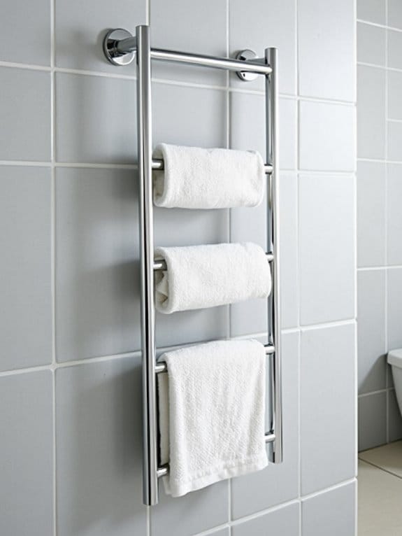 16 Stylish & Space-Saving Bathroom Towel Rack Ideas 6 sleek space saving towel solution