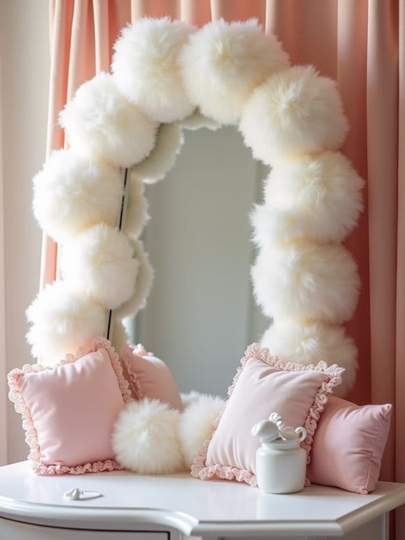 19 Gorgeous Makeup Vanity Ideas to Match Any Aesthetic 16 soft plush romantic accents