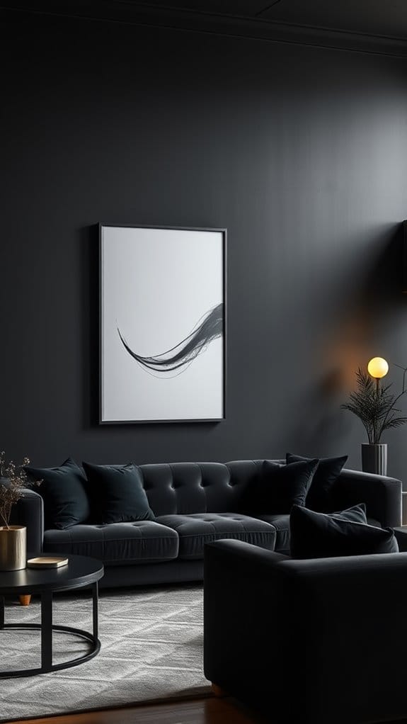 22 Dark and Moody Living Room Ideas You’ll Fall in Love With 2 sophisticated versatile luxurious backdrop