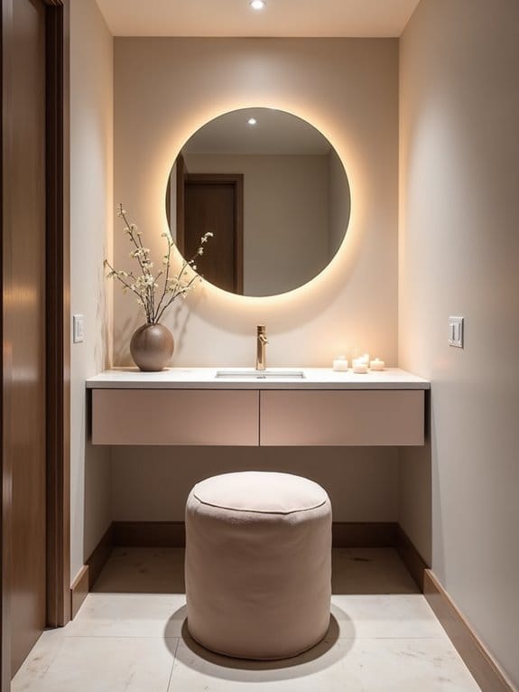 19 Gorgeous Makeup Vanity Ideas to Match Any Aesthetic 8 space saving corner vanity