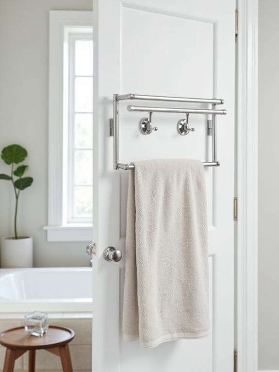 16 Stylish & Space-Saving Bathroom Towel Rack Ideas 3 space saving towel organizer
