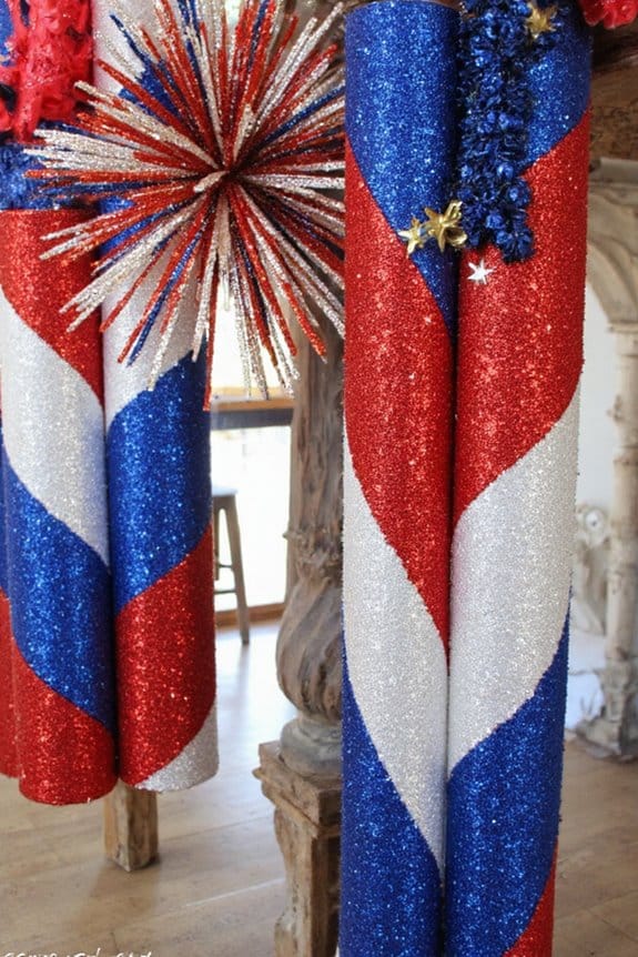 14 Simple DIY 4th of July Garland Ideas to Craft This Season 12 sparkly firecracker garland decor