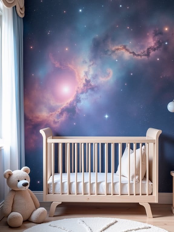15 Adorable Nursery Wallpaper Ideas for a Dreamy Look 10 starry dreamy cosmic nursery