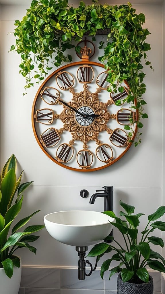 25 Gorgeous Above Toilet Decor Ideas You’ll Want to Steal 13 stylish bathroom wall clocks