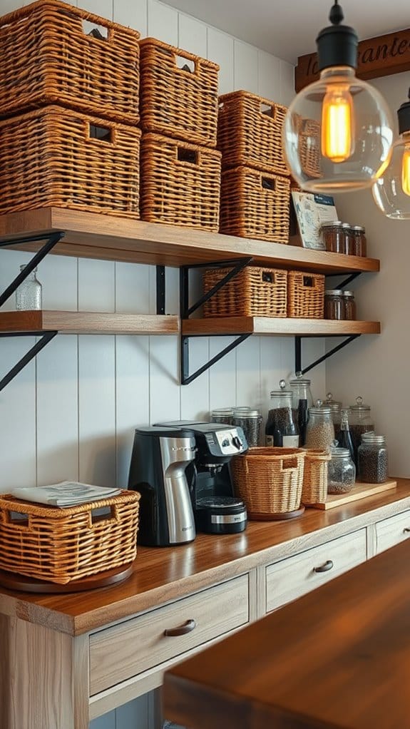 19 Brilliant DIY Coffee Bar Ideas That Will Transform Your Home 14 stylish functional storage baskets