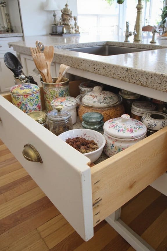 17 Aesthetic Kitchen Drawer Organization Ideas You Need to Try 15 stylish practical ceramic storage