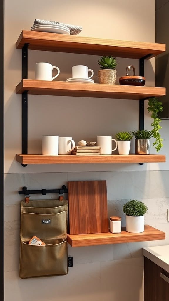 19 Brilliant DIY Coffee Bar Ideas That Will Transform Your Home 3 stylish shelves with storage