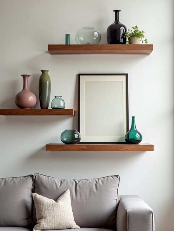 18 Eye-Catching Wall Decor Ideas to Style Above Your Couch 7 stylish wall mounted display shelves