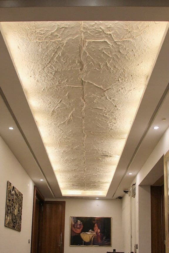 15 Beautiful Gypsum False Ceiling Designs to Elevate Your Space 7 textured layered ceiling design