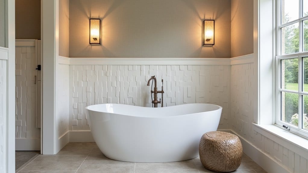 20 Stunning Bathroom Paint Colors and Wall Ideas You'll Love 13 textured wall design options