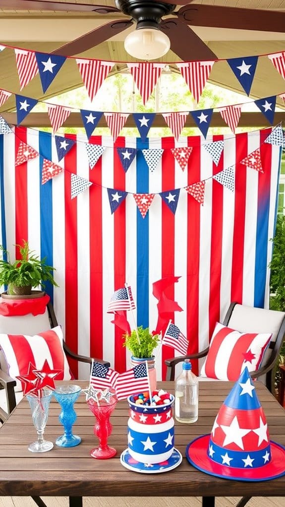 26 Patriotic Patio Decor Ideas Perfect for Memorial Day Through the Fourth of July 25 themed patriotic photo booth
