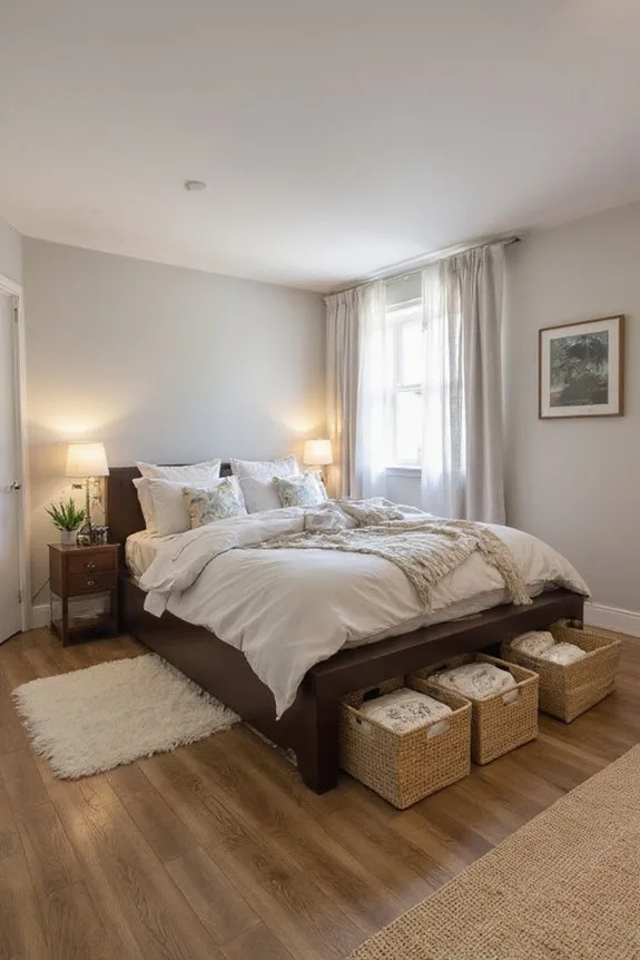 23 Small Bedroom Makeover Ideas With a Big Style Impact 8 under bed sleek storage solutions