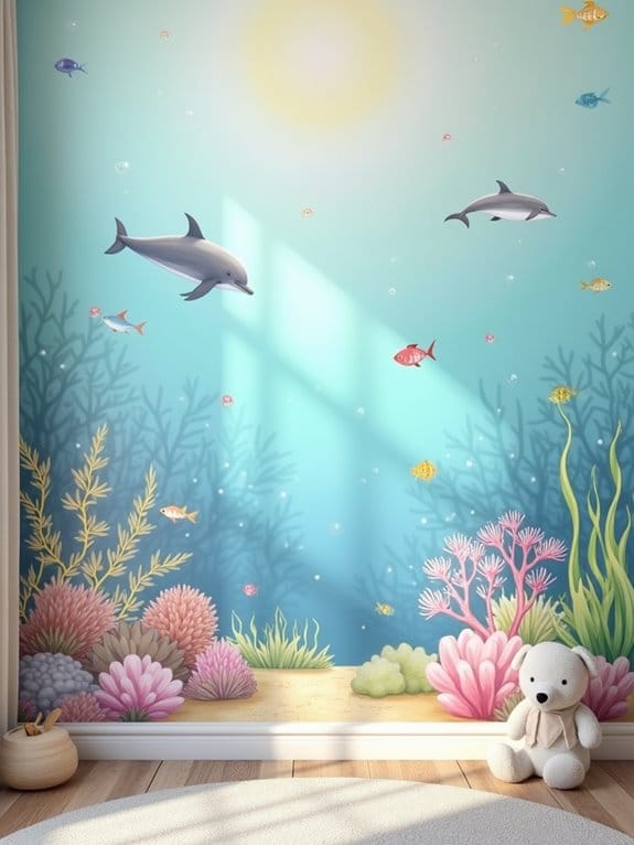 15 Adorable Nursery Wallpaper Ideas for a Dreamy Look 8 underwater wonderland nursery decor