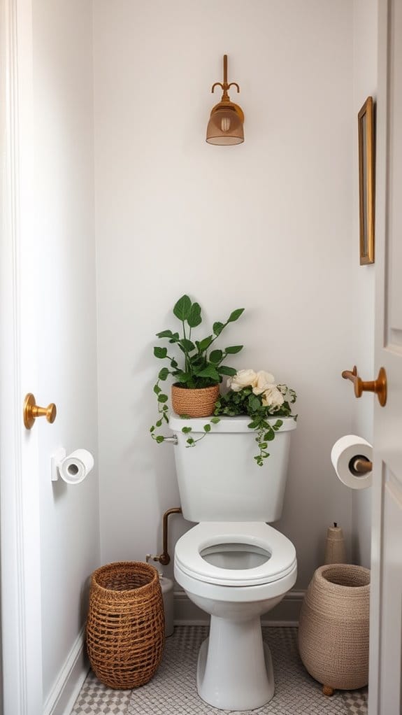 25 Gorgeous Above Toilet Decor Ideas You’ll Want to Steal 26 unify balance harmonize accent