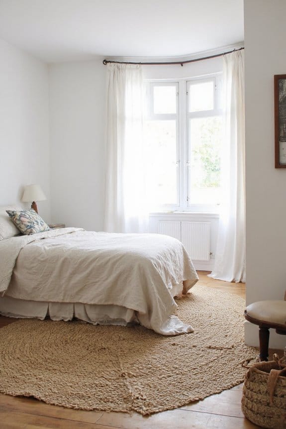23 Small Bedroom Makeover Ideas With a Big Style Impact 12 use large rug to define