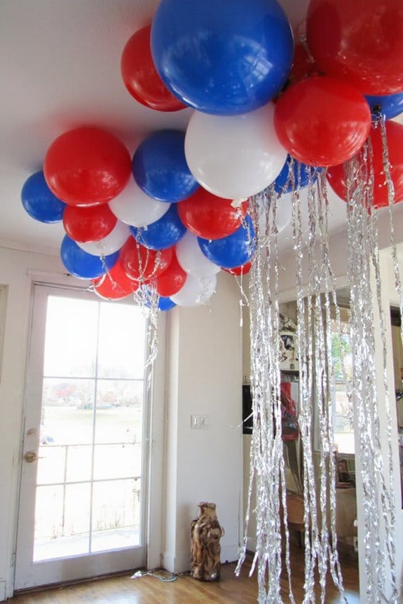 19 Stylish Indoor 4th of July Decor Ideas to Celebrate in Style 2 vibrant patriotic balloon decor