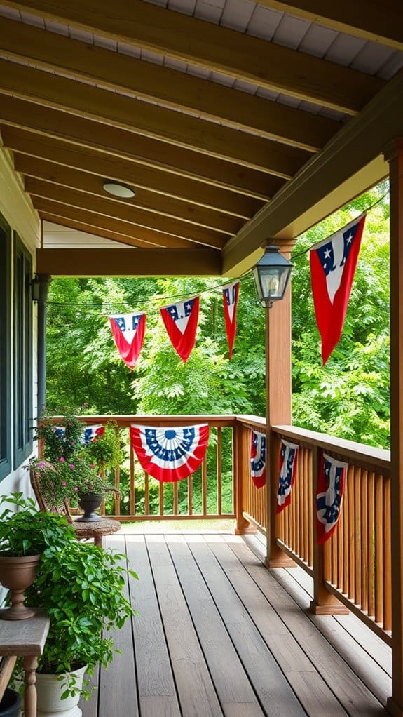 26 Patriotic Patio Decor Ideas Perfect for Memorial Day Through the Fourth of July 27 vibrant patriotic flag display