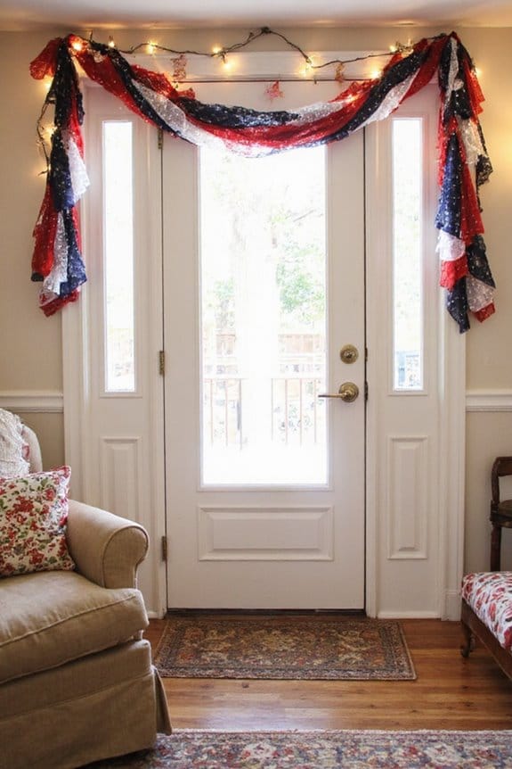 19 Stylish Indoor 4th of July Decor Ideas to Celebrate in Style 10 vibrant patriotic flag garlands