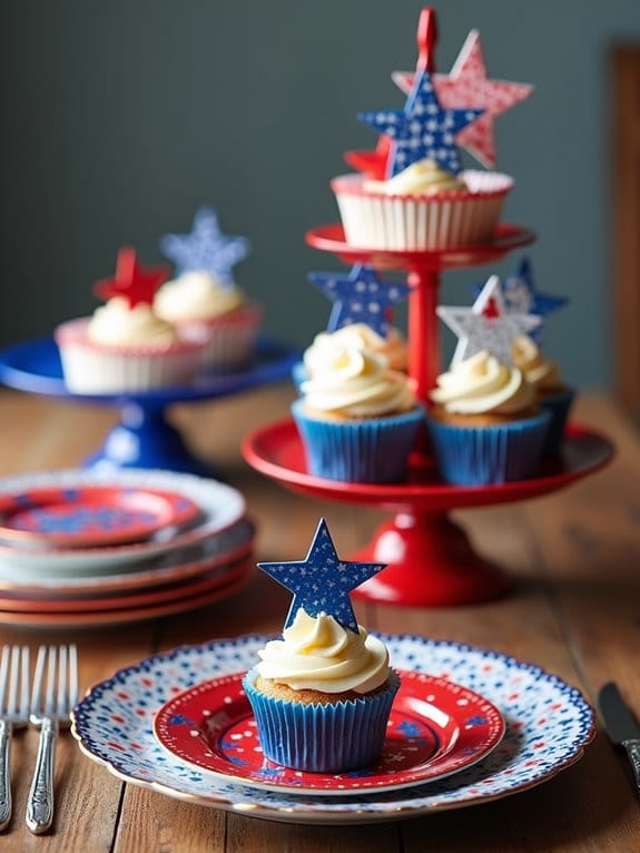 15 Creative 4th Of July Tiered Tray Decor Ideas 4 vibrant patriotic tiered display