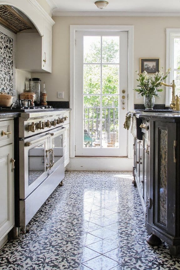 16 Modern Victorian Kitchen Ideas That Blend Old With New 12 victorian patterned tile accents