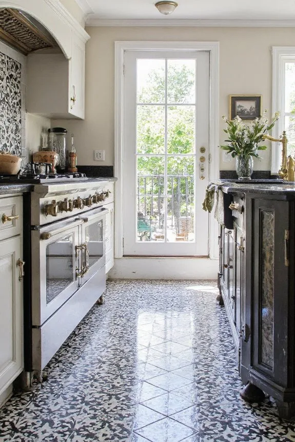 16 Modern Victorian Kitchen Ideas That Blend Old With New 12 victorian patterned tile accents
