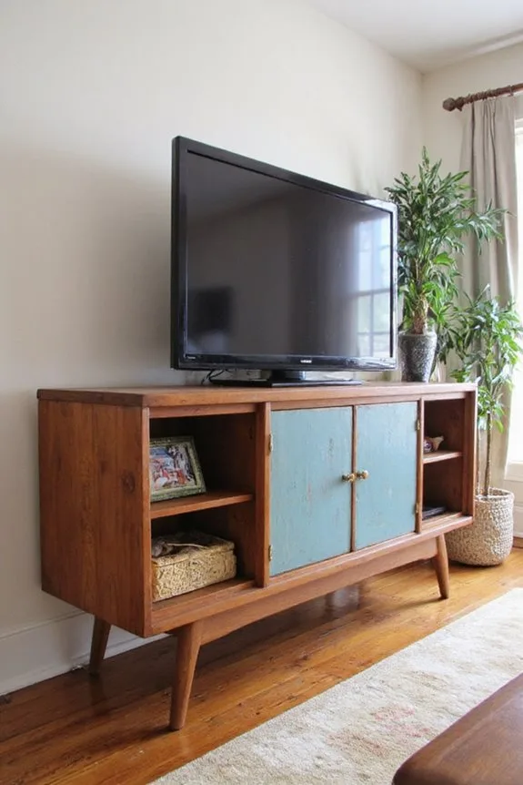 20 Modern TV Unit Designs for the Ultimate Entertainment Setup 18 vintage charm meets functionality