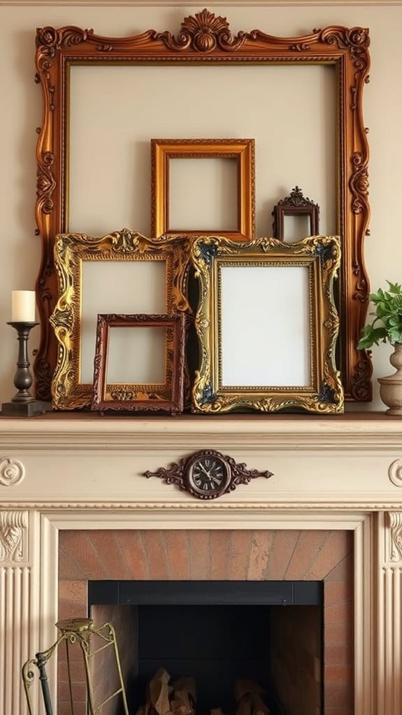 15 Stunning Above Fireplace Decor Ideas That Pop 5 vintage charm through framing