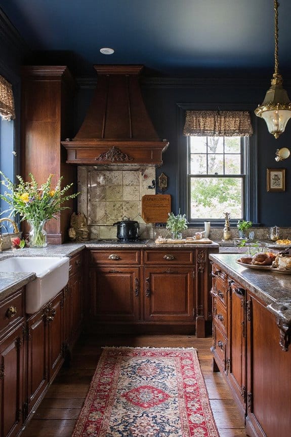 16 Modern Victorian Kitchen Ideas That Blend Old With New 9 vintage dark color accents
