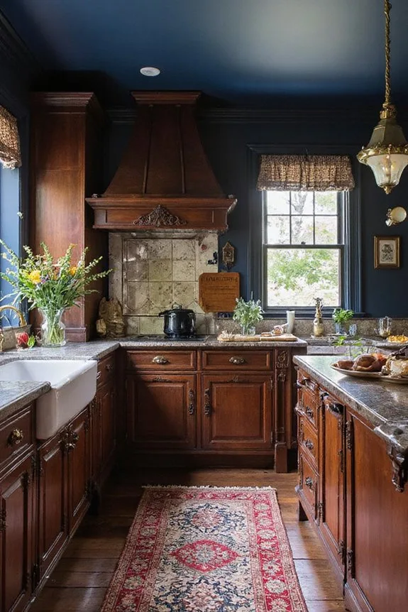 16 Modern Victorian Kitchen Ideas That Blend Old With New 9 vintage dark color accents