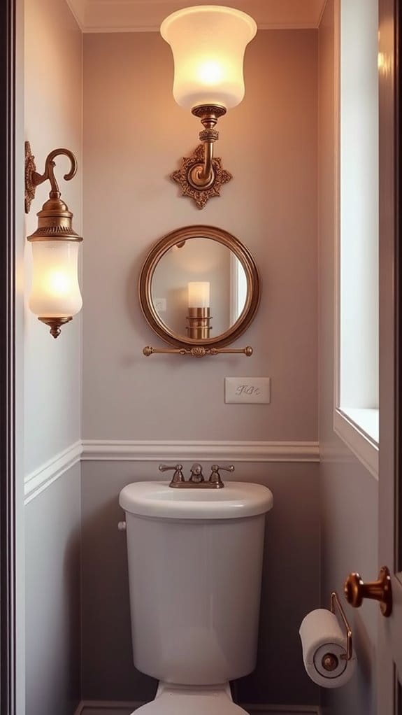 25 Gorgeous Above Toilet Decor Ideas You’ll Want to Steal 21 vintage glow enhances art