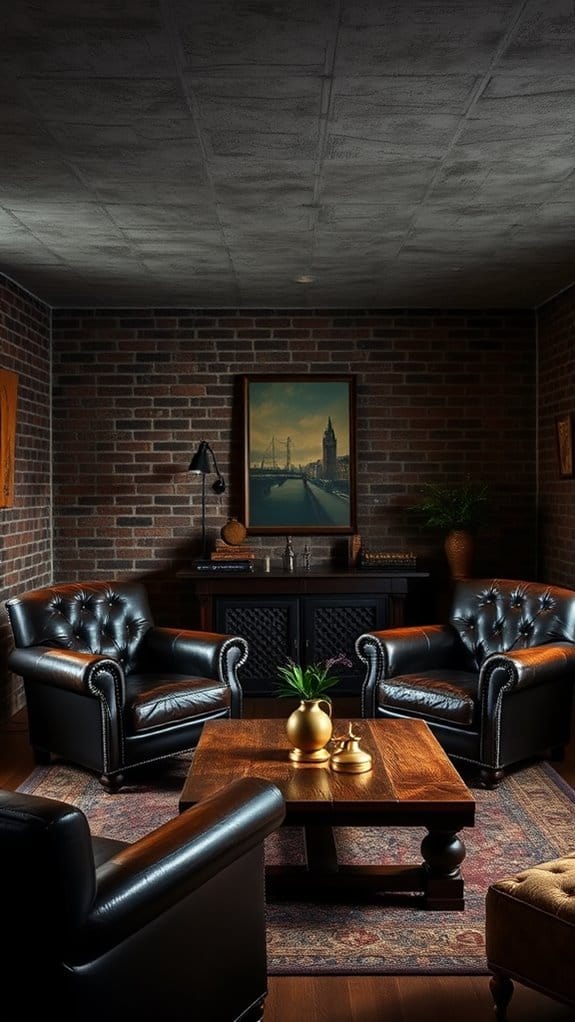 22 Dark and Moody Living Room Ideas You’ll Fall in Love With 15 vintage industrial room decor