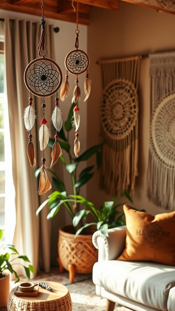 22 Modern Boho Living Room Ideas You'll Absolutely Love 14 whimsical handcrafted wall decor