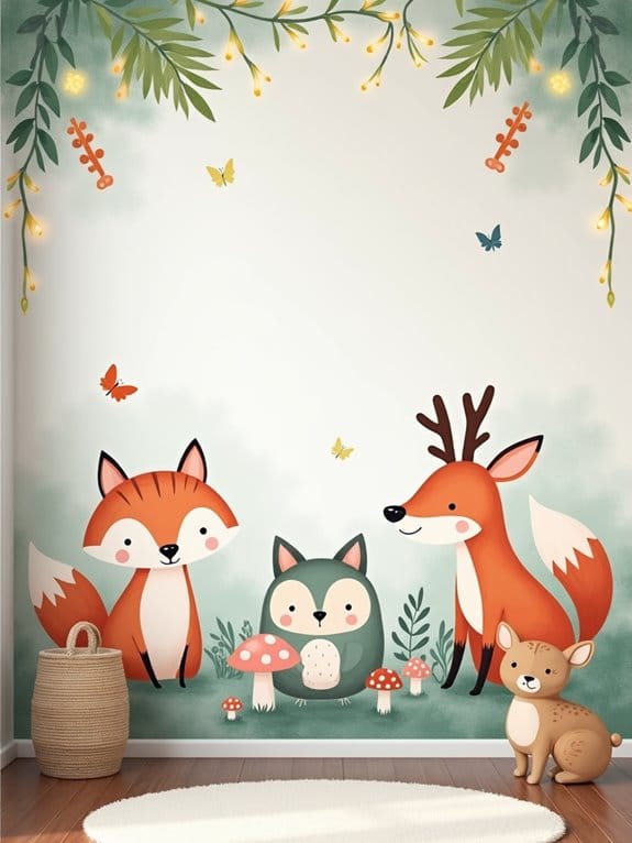 15 Adorable Nursery Wallpaper Ideas for a Dreamy Look 3 whimsical woodland animal nursery