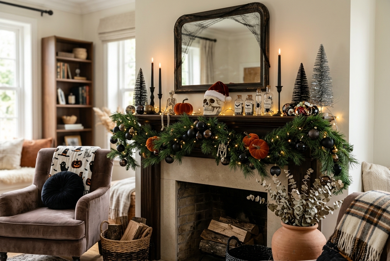 30 Stunning Halloween Mantel Ideas for a Spooky Look 12 halloween mantel ideas christmas decor