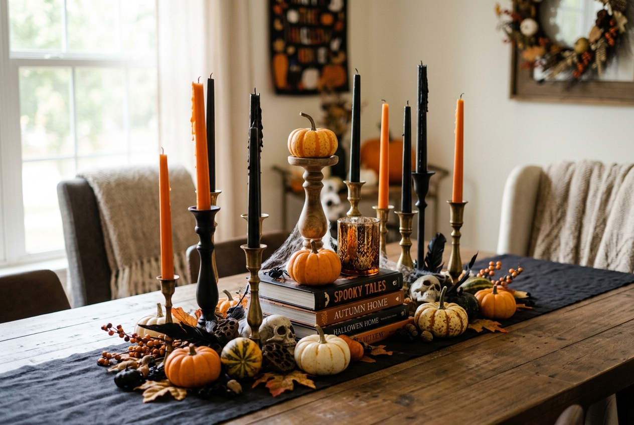 18 Quick Halloween Centerpiece Ideas You Can Make in Under an Hour 16 layered Halloween centerpiece