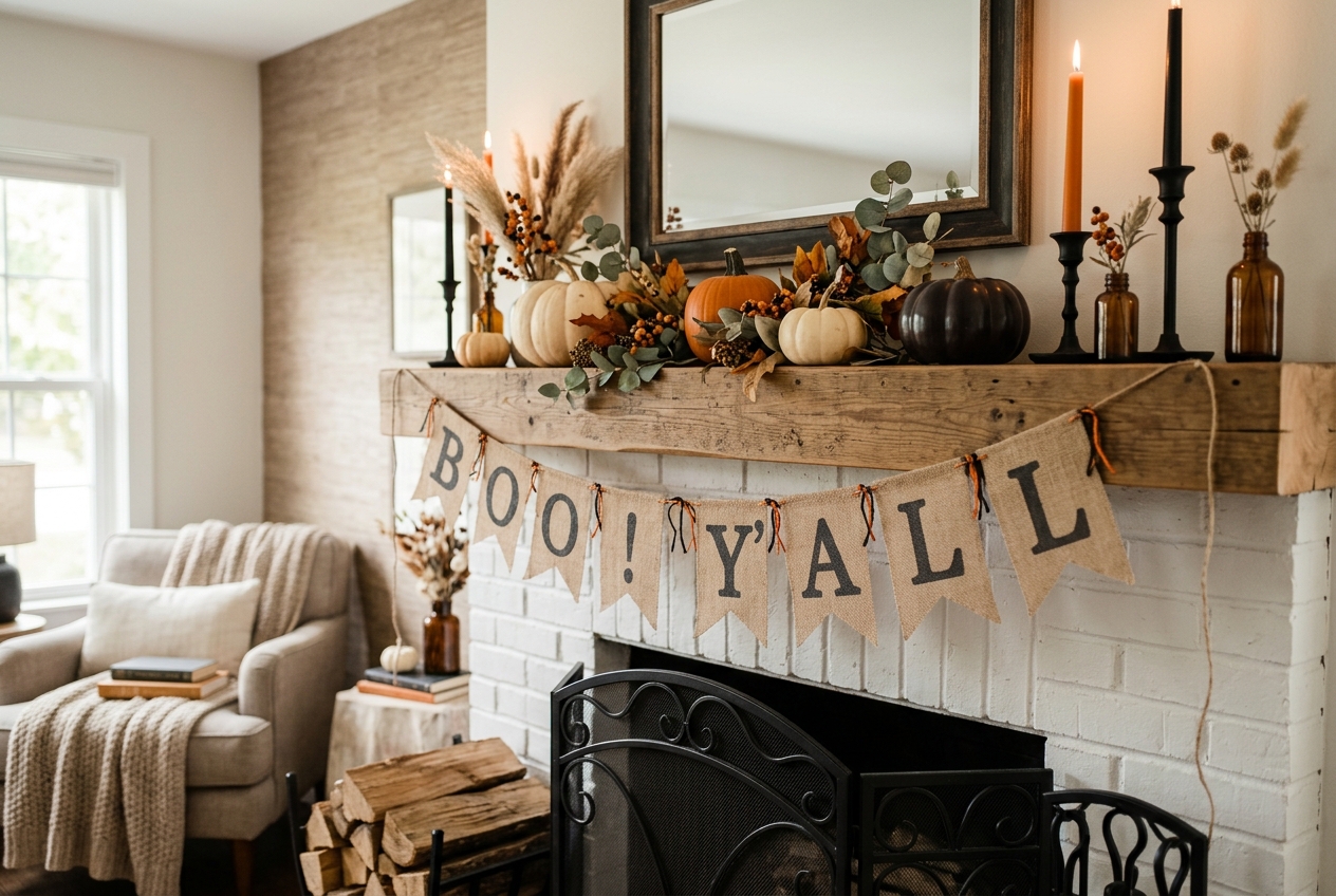 30 Stunning Halloween Mantel Ideas for a Spooky Look 26 halloween mantel ideas banner