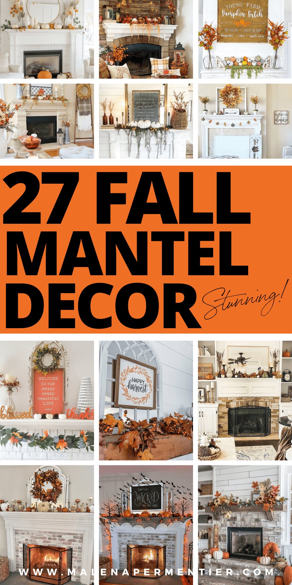 27 Fall Mantel Decor Ideas To Cozy Up Your Home 1 6c16b073f7e7 Stunning Fall Mantel Decor