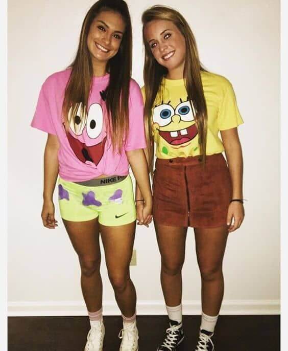 18 Best Duo Halloween Costumes for College Girls In 2026 3 spongebob halloween costume girl