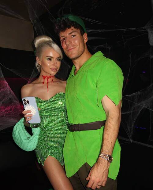 Tinker Bell and Perter Pan couple costume Halloween