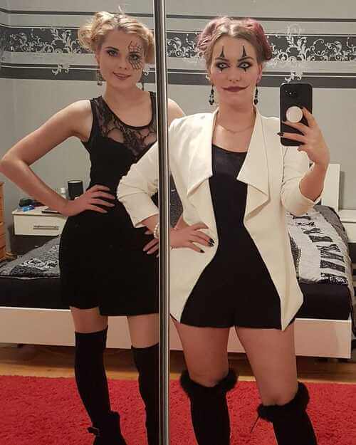 Easy clown Halloween costume best friends