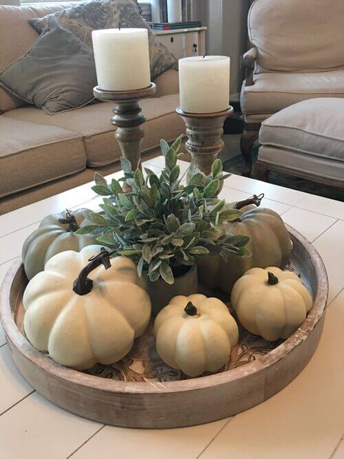 fall tray centerpiece