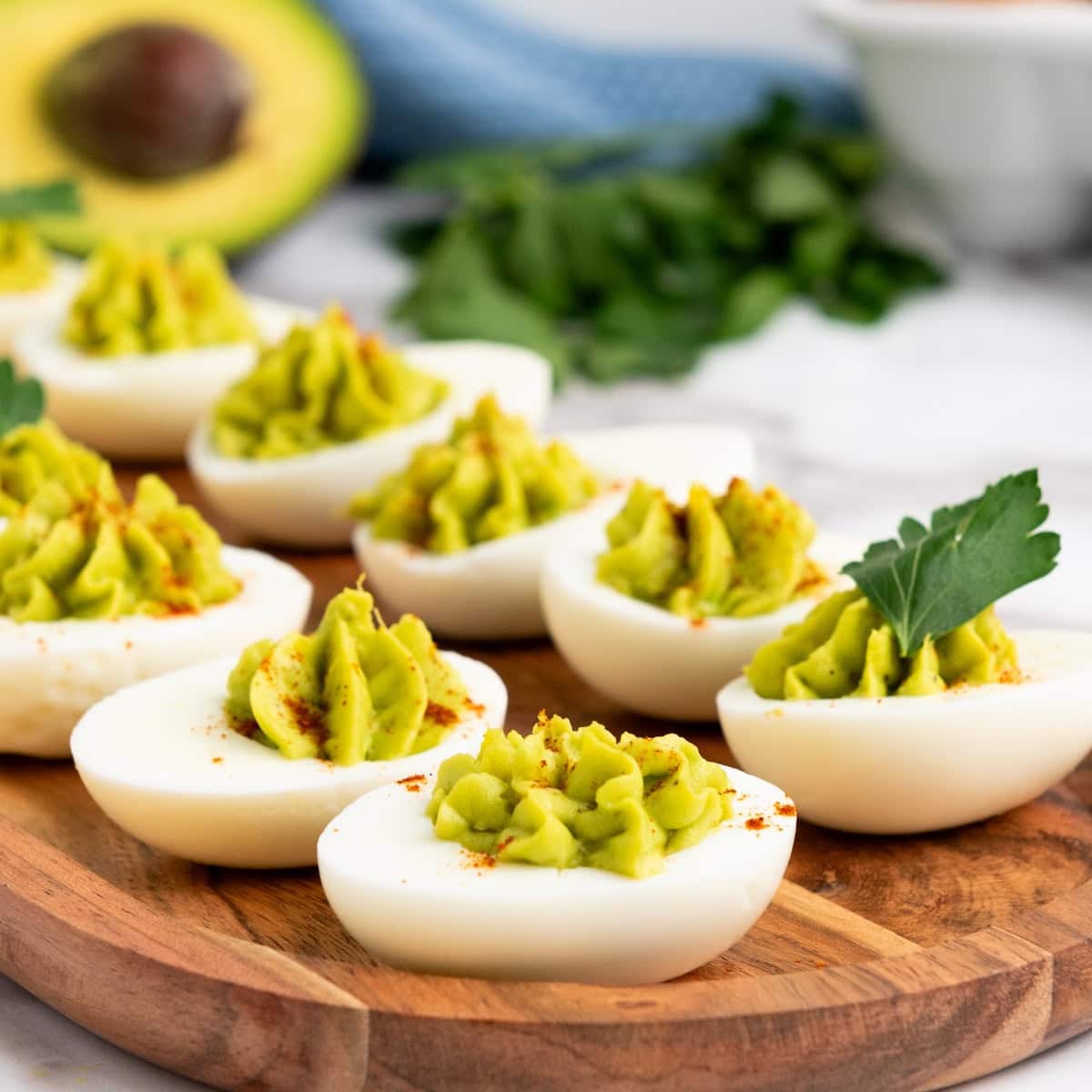 Avocado Deviled Eggs 1 avocado deviled eggs featured image