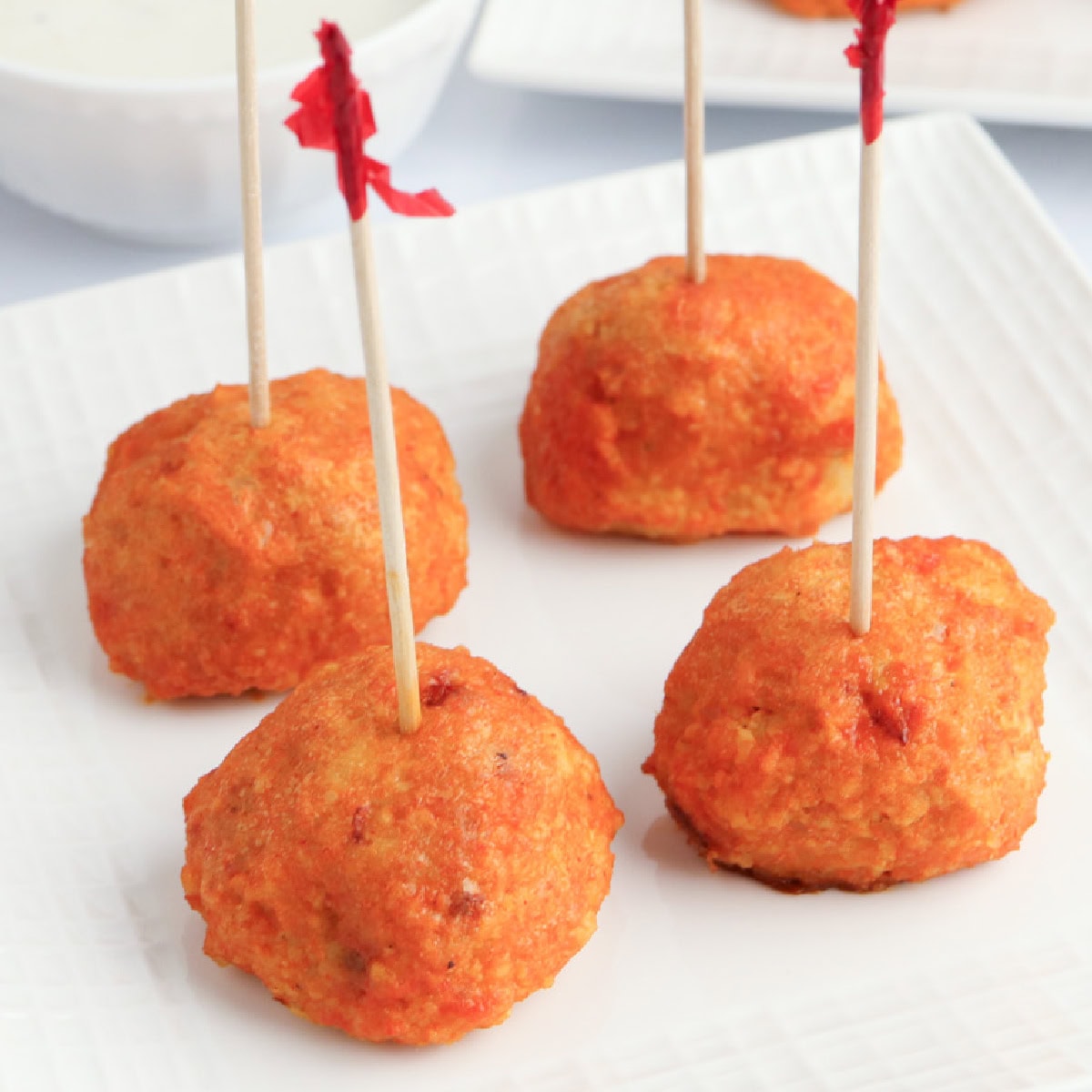 Baked Buffalo Chicken Meatballs 1 buffalo chicken meatballs featured image