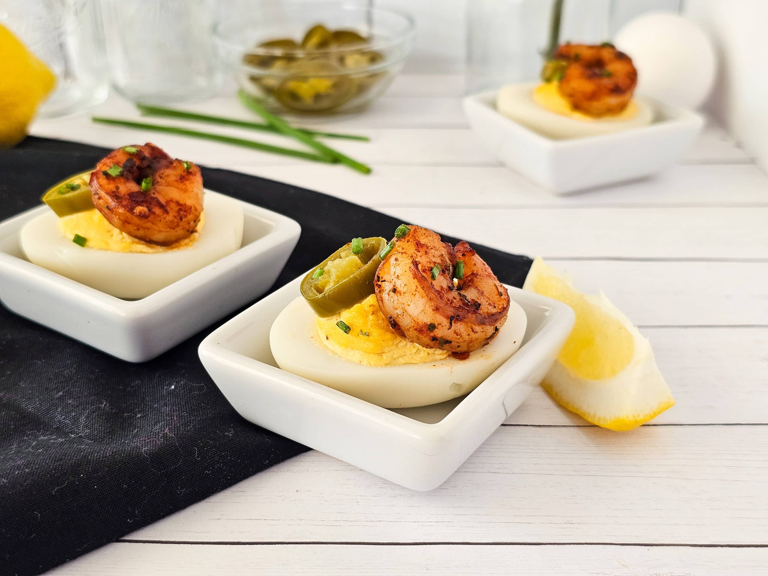 Cajun Deviled Eggs with Shrimp 1 Cajun Deviled Eggs with Shrimp