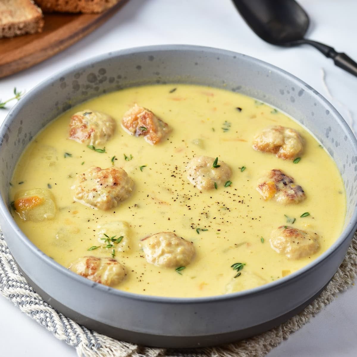 Cheesy Turkey Meatball Soup 1 Cheesy Turkey Meatball Soup